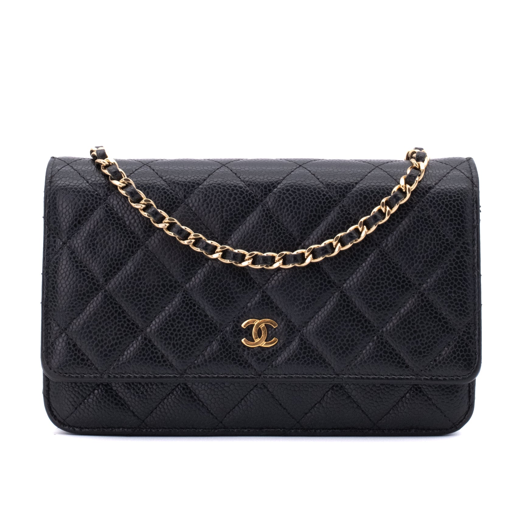Chanel Wallet on Chain WOC Caviar Leder Schwarz GHW