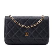 Chanel Wallet on Chain WOC Caviar Leder Schwarz GHW