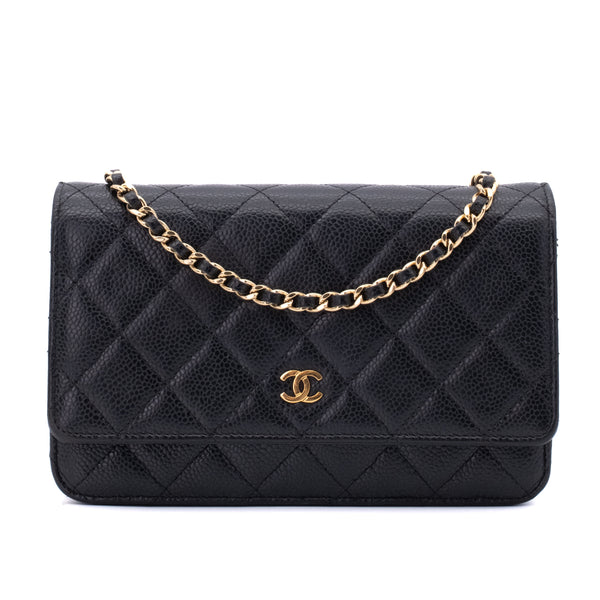 Chanel Wallet on Chain WOC Caviar Leder Schwarz GHW