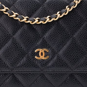 Chanel Wallet on Chain WOC Caviar Leder Schwarz GHW
