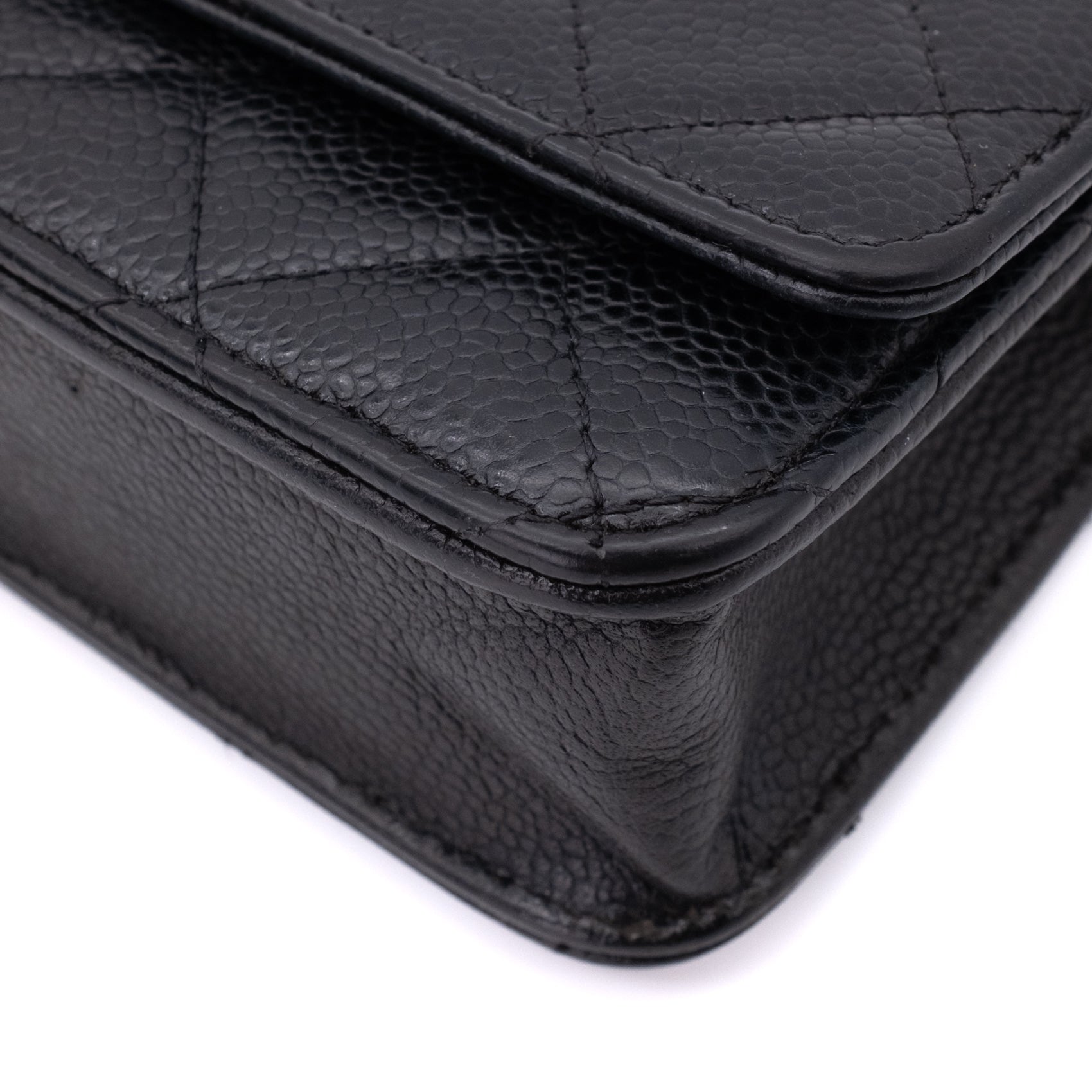 Chanel Wallet on Chain WOC Caviar Leder Schwarz GHW