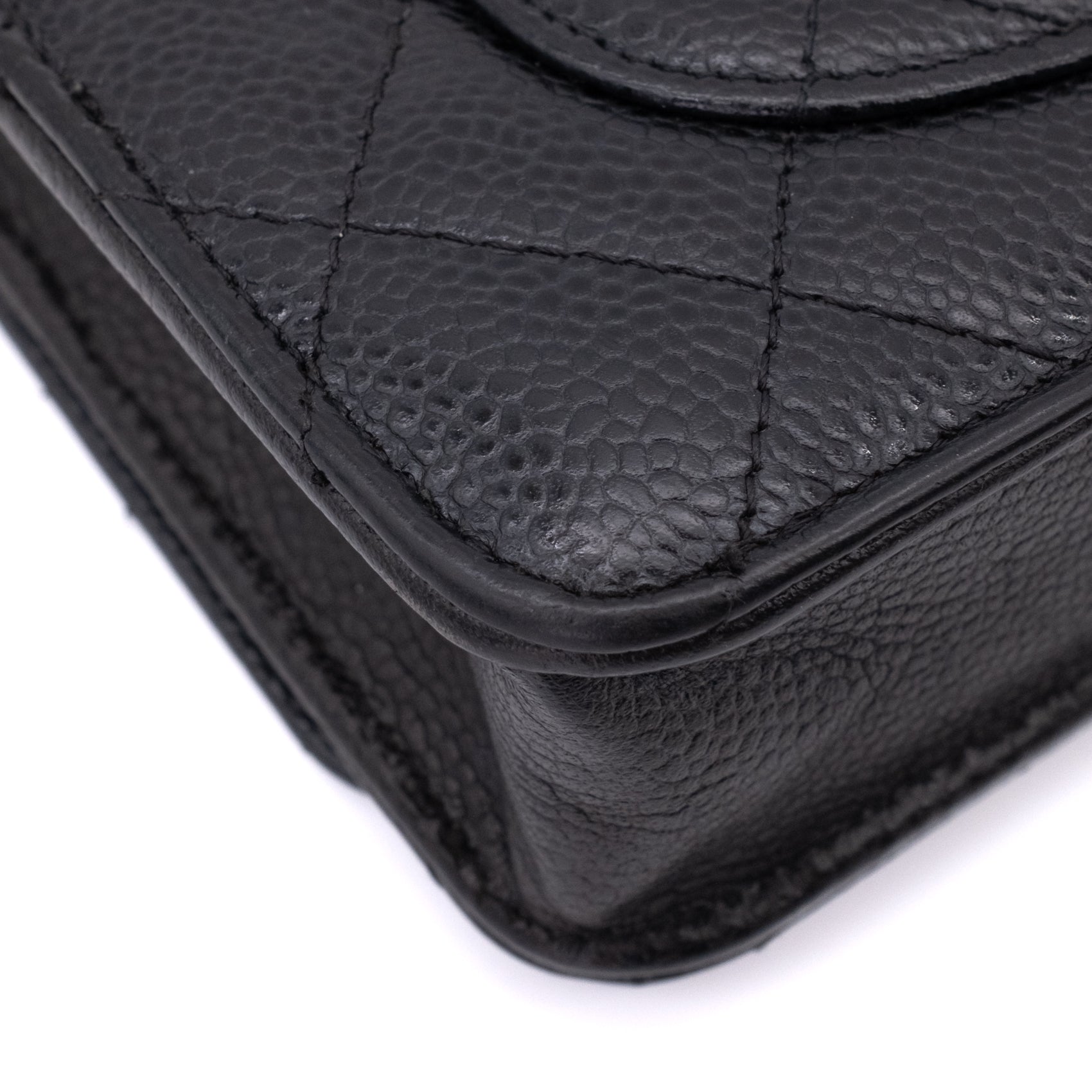 Chanel Wallet on Chain WOC Caviar Leder Schwarz GHW