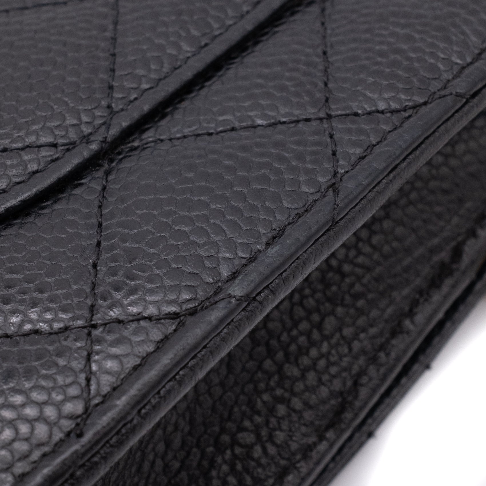 Chanel Wallet on Chain WOC Caviar Leder Schwarz GHW