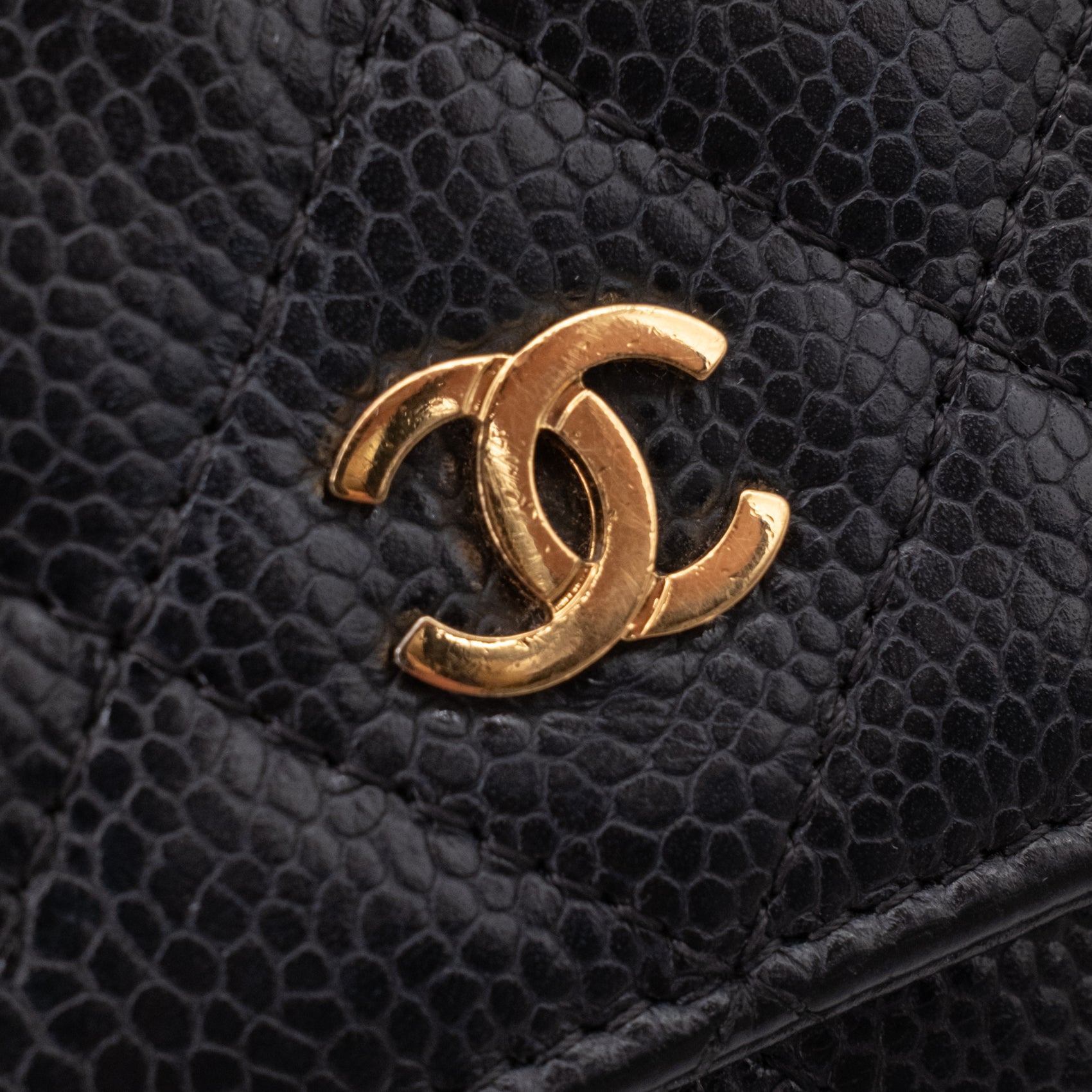 Chanel Wallet on Chain WOC Caviar Leder Schwarz GHW