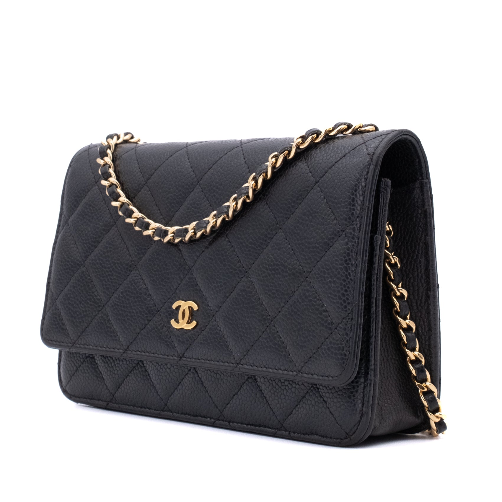 Chanel Wallet on Chain WOC Caviar Leder Schwarz GHW