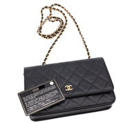 Chanel Wallet on Chain WOC Caviar Leder Schwarz GHW