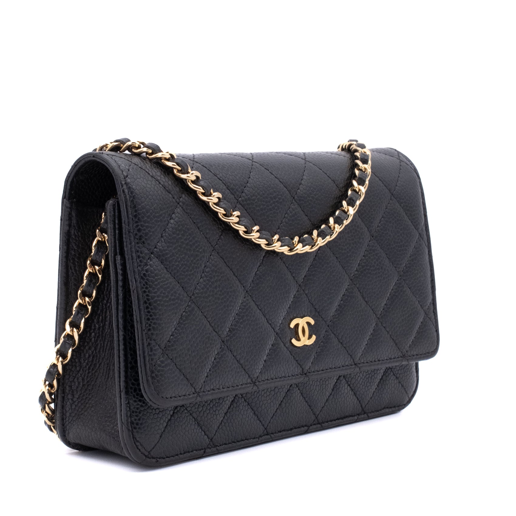 Chanel Wallet on Chain WOC Caviar Leder Schwarz GHW
