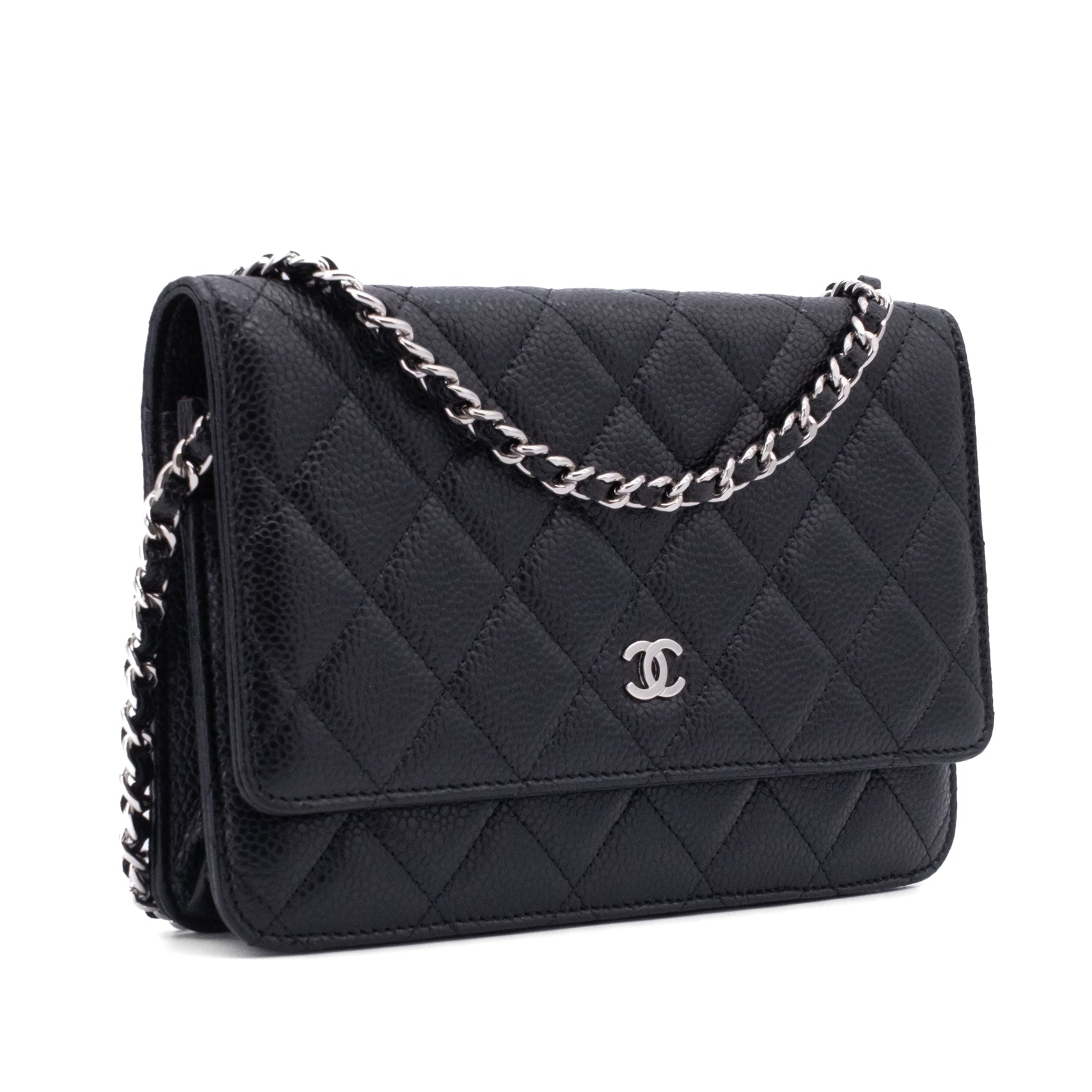 Chanel Wallet on Chain WOC Caviar Leder Schwarz SHW
