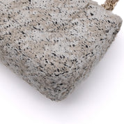 Chanel Classic Double Flap Medium Woll Tweed Creme Beige GHW