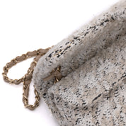 Chanel Classic Double Flap Medium Woll Tweed Creme Beige GHW