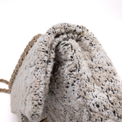 Chanel Classic Double Flap Medium Woll Tweed Creme Beige GHW