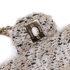 Chanel Classic Double Flap Medium Woll Tweed Creme Beige GHW