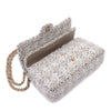 Chanel Classic Double Flap Medium Woll Tweed Creme Beige GHW
