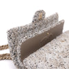 Chanel Classic Double Flap Medium Woll Tweed Creme Beige GHW