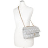 Chanel Classic Double Flap Medium Woll Tweed Creme Beige GHW