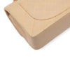 KEEP Chanel Classic Double Flag Bag Small Beige Lambskin GHW