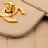 KEEP Chanel Classic Double Flag Bag Small Beige Lambskin GHW