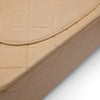 KEEP Chanel Classic Double Flag Bag Small Beige Lambskin GHW