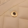 KEEP Chanel Classic Double Flag Bag Small Beige Lambskin GHW