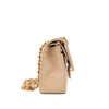 KEEP Chanel Classic Double Flag Bag Small Beige Lambskin GHW