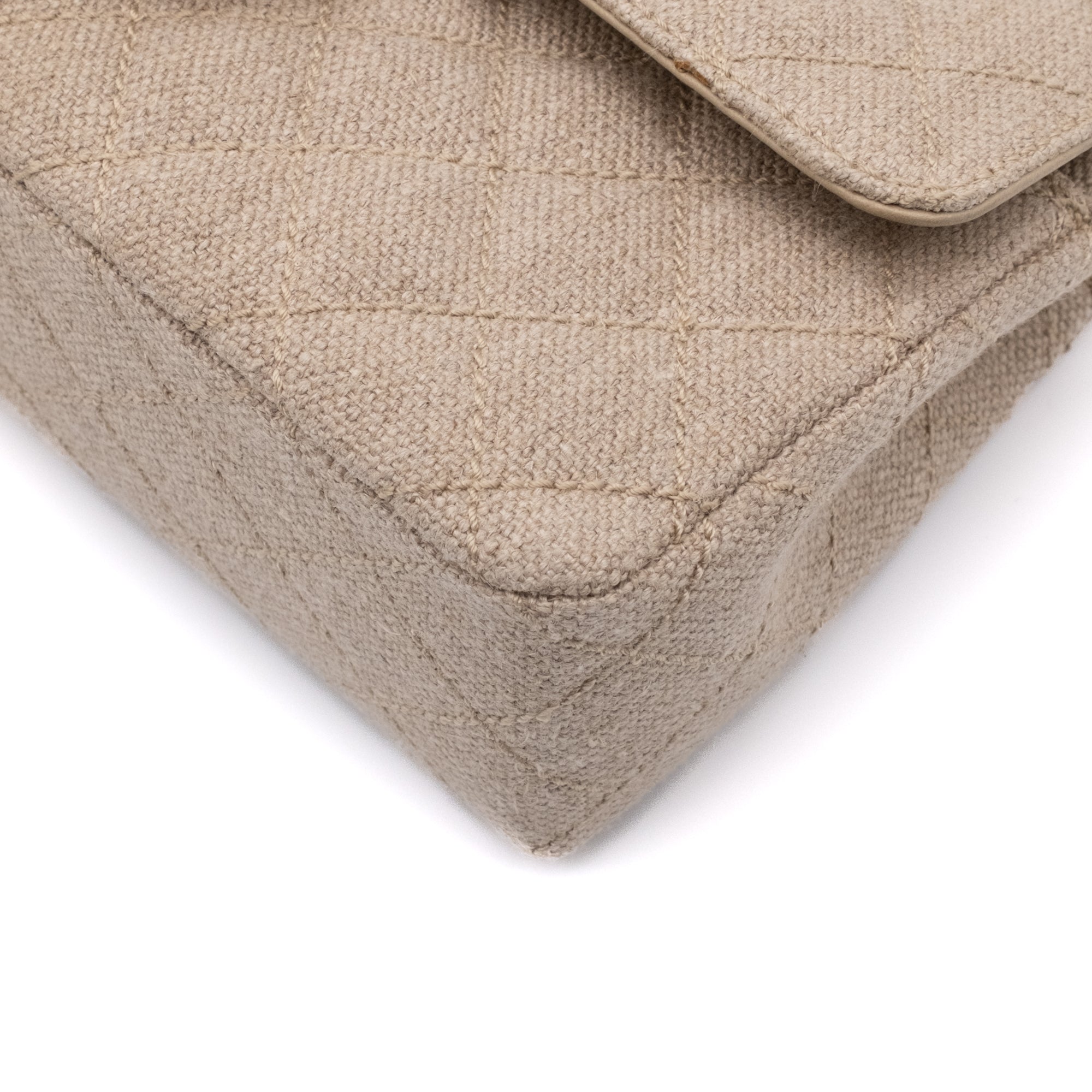 Chanel Classic Double Flap Small Leinen Canvas Beige GHW