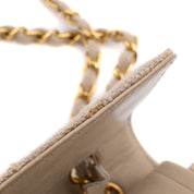 Chanel Classic Double Flap Small Leinen Canvas Beige GHW