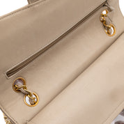 Chanel Classic Double Flap Small Leinen Canvas Beige GHW