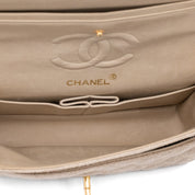 Chanel Classic Double Flap Small Leinen Canvas Beige GHW