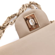 Chanel Classic Double Flap Medium Jersey Streifen Schwarz Weiß GHW