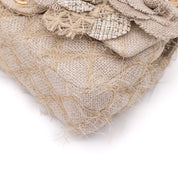 Chanel Classic Single Flap Medium Raffia Stroh Hellbeige GHW