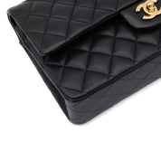 Chanel Classic Double Flap Medium Lammleder Schwarz GHW