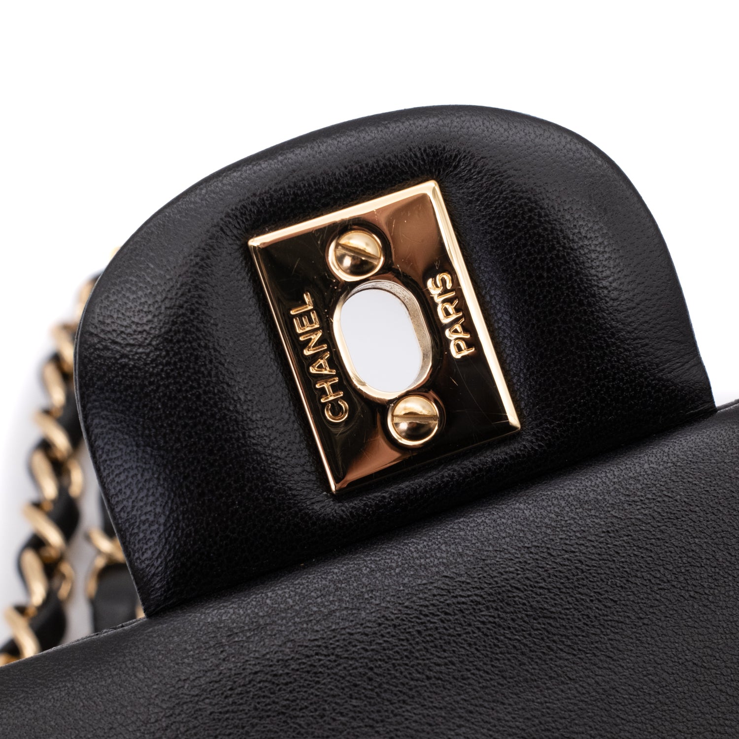 Chanel Classic Double Flap Medium Lammleder Schwarz GHW