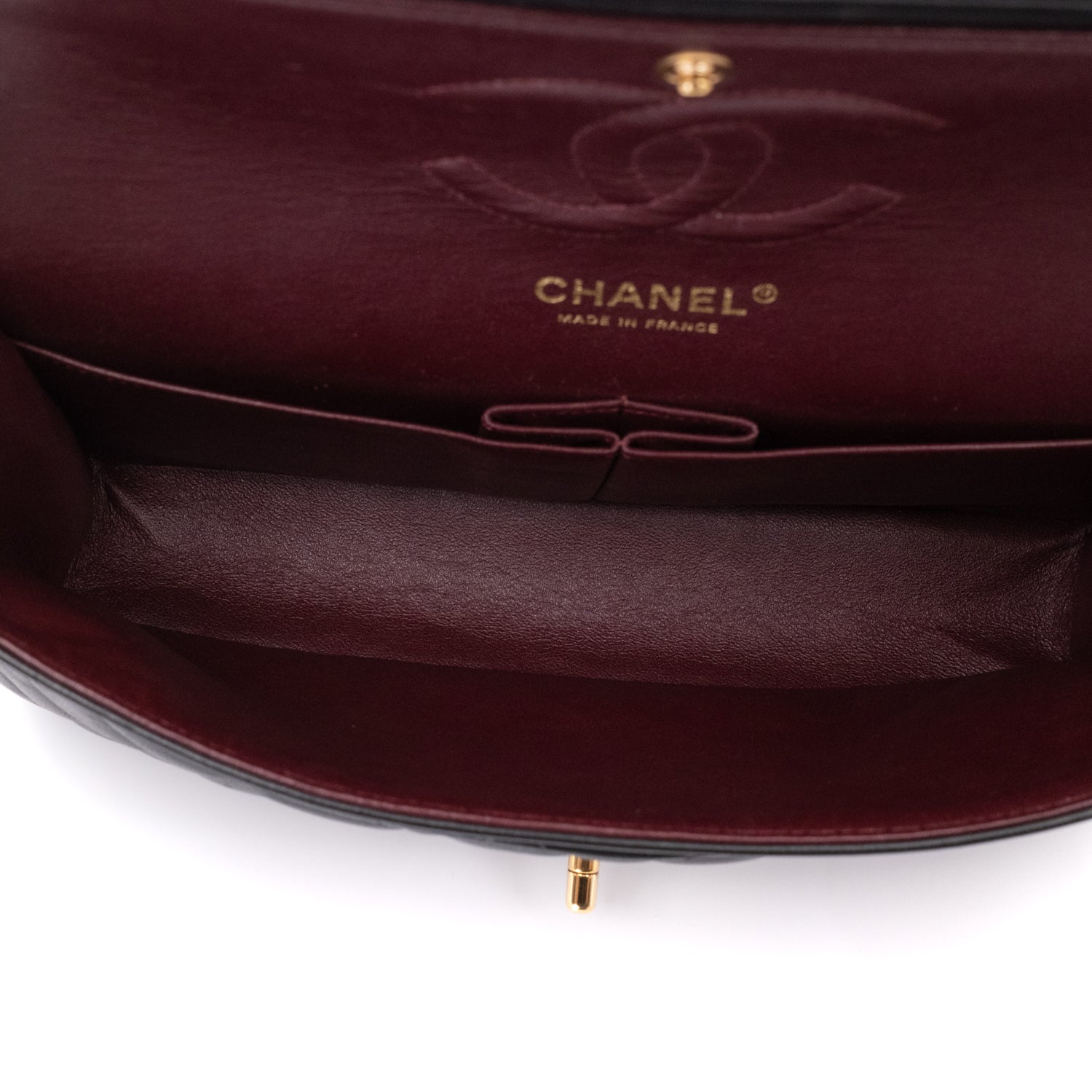 Chanel Classic Double Flap Medium Lammleder Schwarz GHW