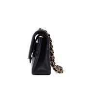 Chanel Classic Double Flap Medium Lammleder Schwarz GHW