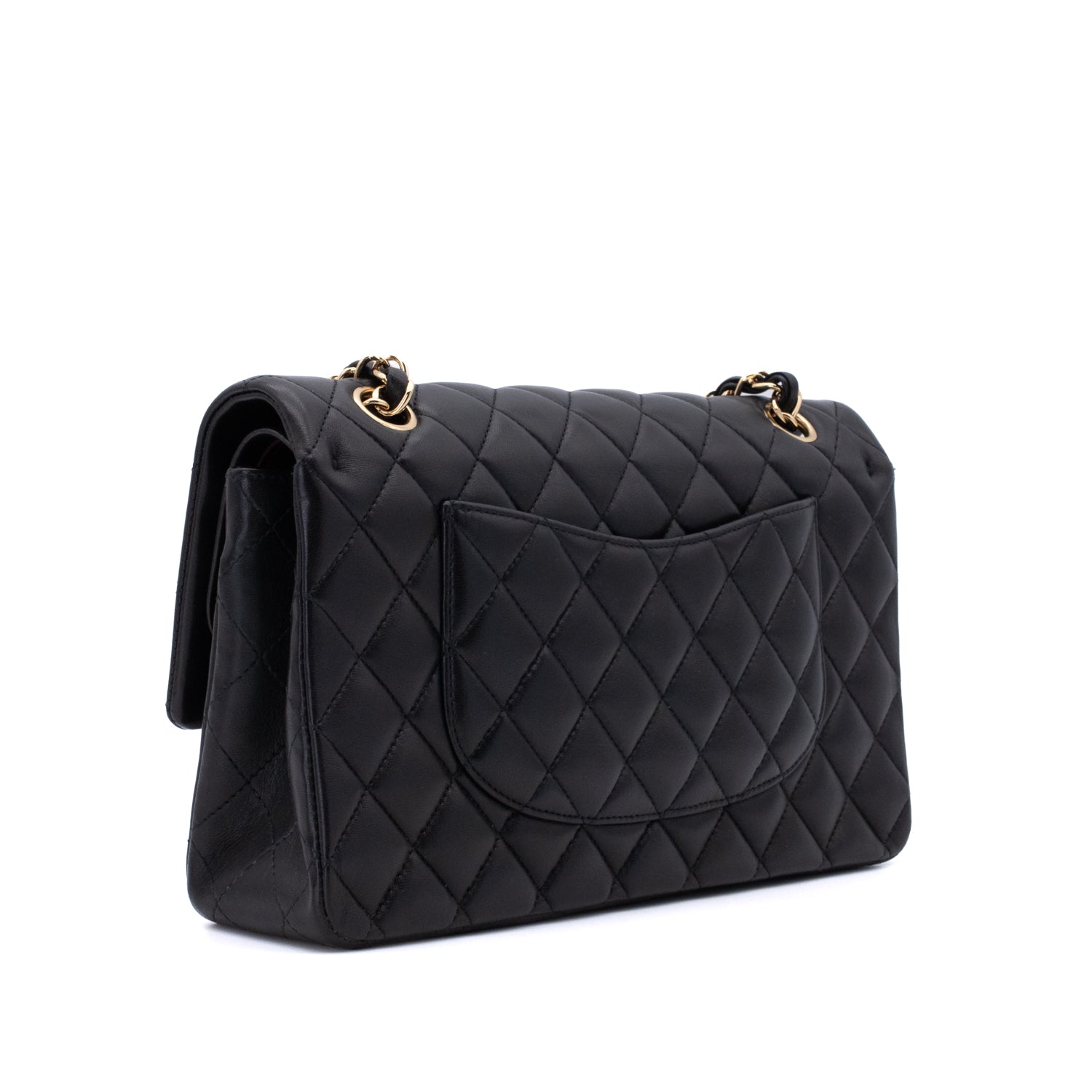 Chanel Classic Double Flap Medium Lammleder Schwarz GHW