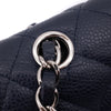 Chanel Classic Double Flap Medium Caviar Leder Dunkelblau PHW