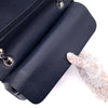 Chanel Classic Double Flap Medium Caviar Leder Dunkelblau PHW