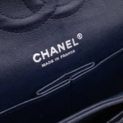 Chanel Classic Double Flap Medium Caviar Leder Dunkelblau PHW