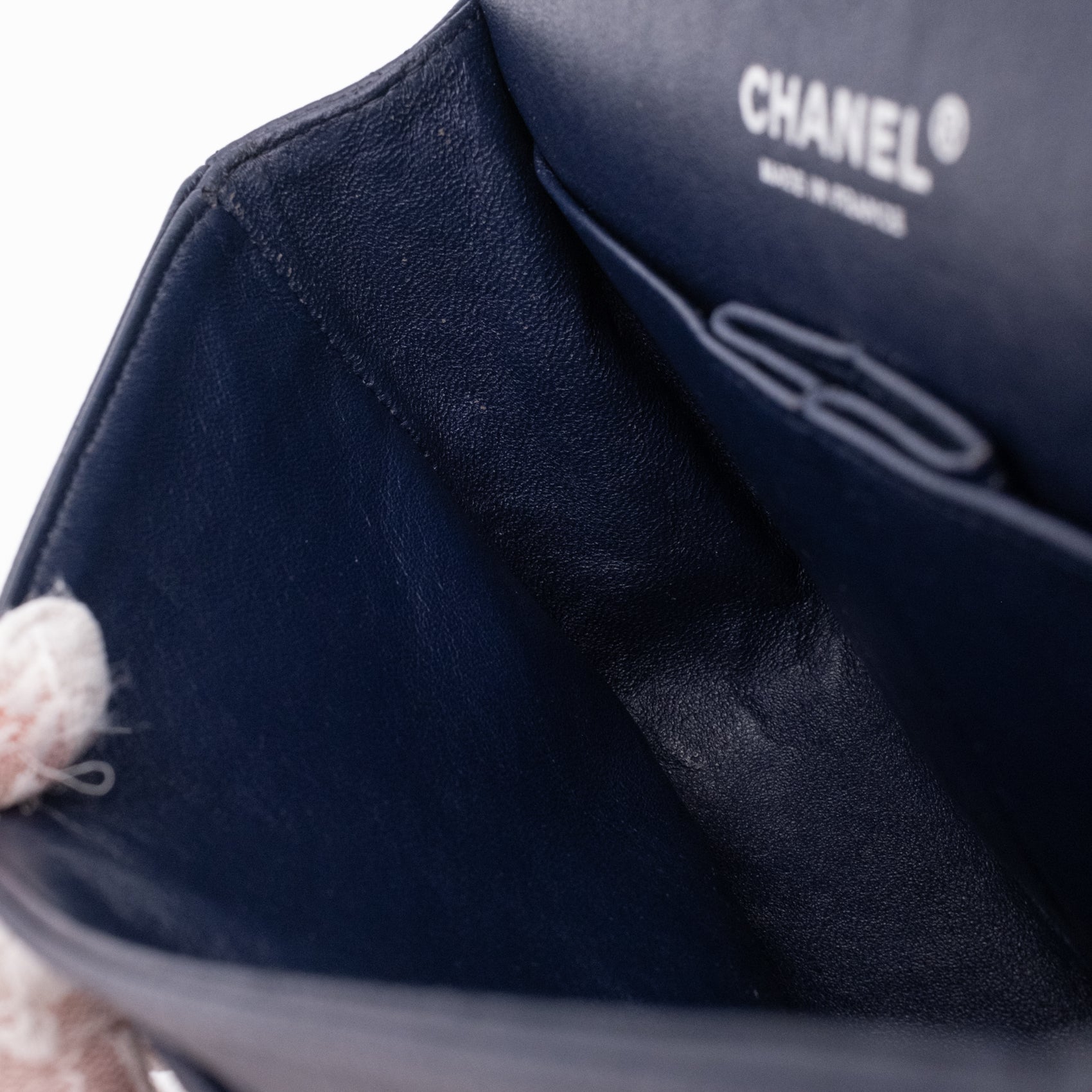 Chanel Classic Double Flap Medium Caviar Leder Dunkelblau PHW