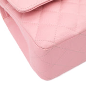 Chanel Classic Double Flap Bag Medium Caviar Sakura Pink 24k GHW