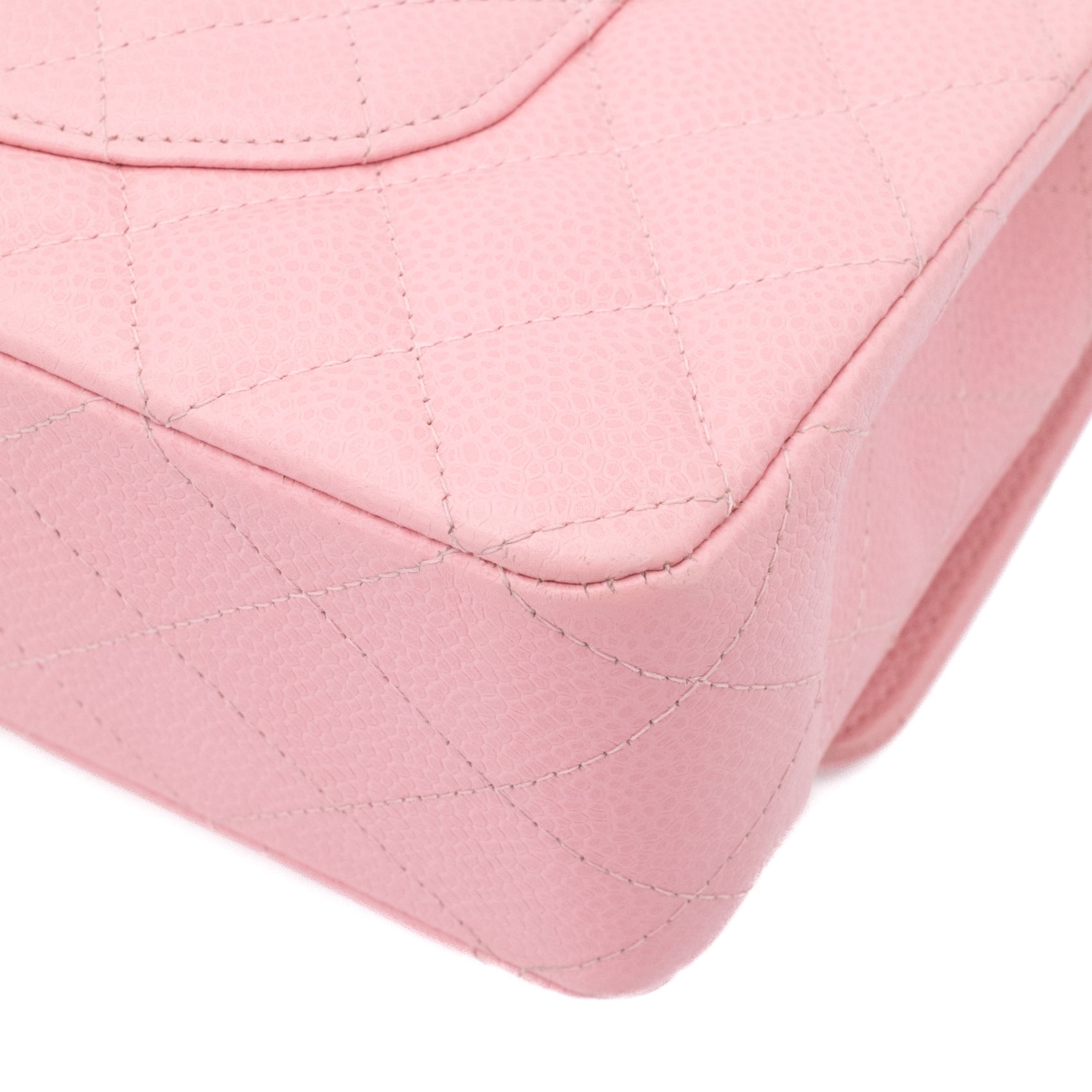 Chanel Classic Double Flap Bag Medium Caviar Sakura Pink 24k GHW