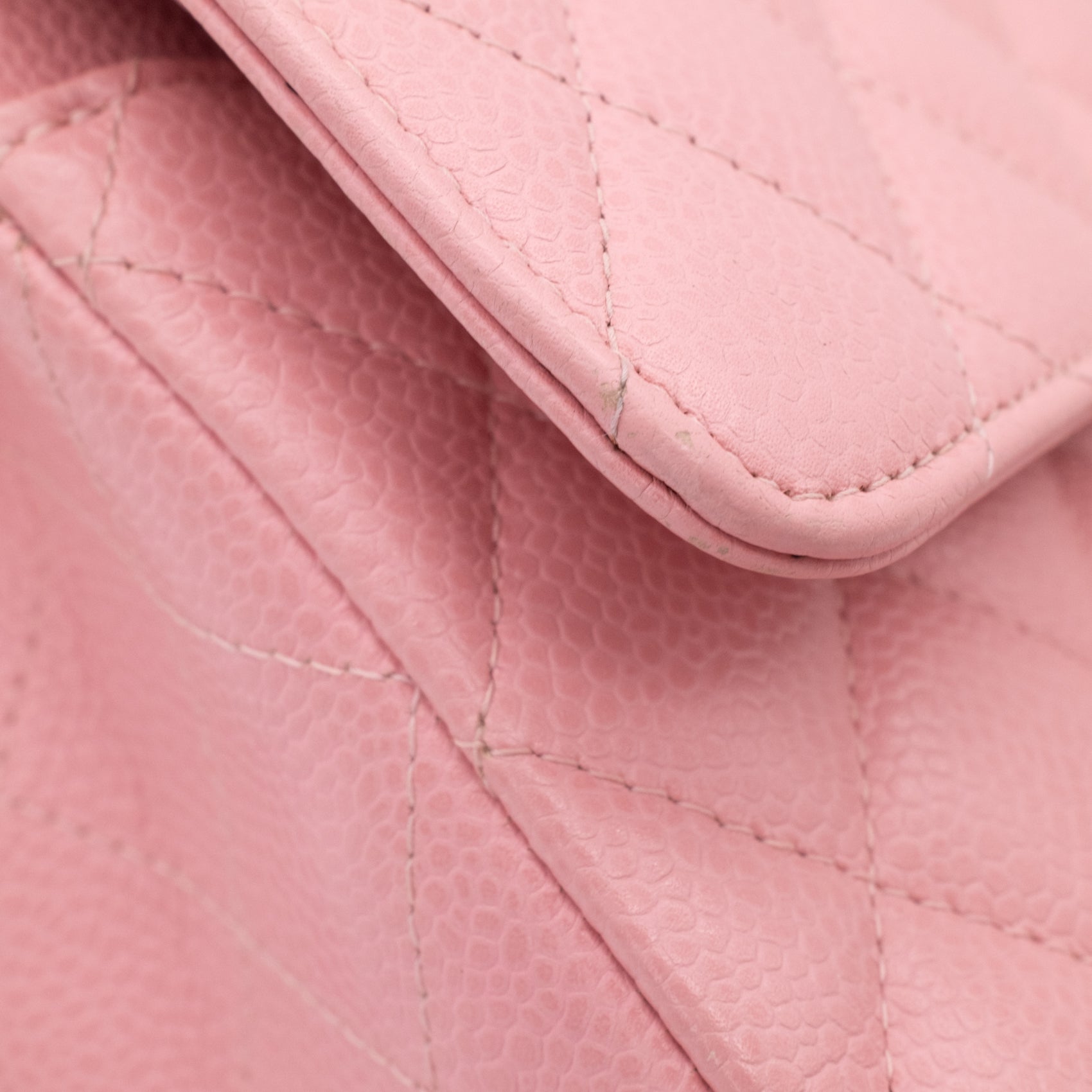 Chanel Classic Double Flap Bag Medium Caviar Sakura Pink 24k GHW