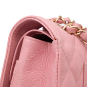 Chanel Classic Double Flap Bag Medium Caviar Sakura Pink 24k GHW