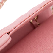 Chanel Classic Double Flap Bag Medium Caviar Sakura Pink 24k GHW