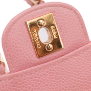 Chanel Classic Double Flap Bag Medium Caviar Sakura Pink 24k GHW