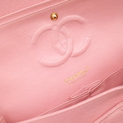 Chanel Classic Double Flap Bag Medium Caviar Sakura Pink 24k GHW