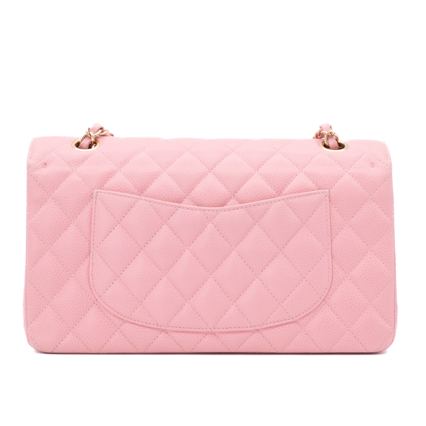Chanel Classic Double Flap Bag Medium Caviar Sakura Pink 24k GHW