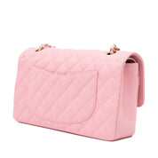 Chanel Classic Double Flap Bag Medium Caviar Sakura Pink 24k GHW