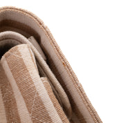 Chanel Classic Double Flap Small Canvas Leinen Beige Creme Streifen GHW