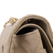 Chanel Classic Double Flap Medium Denim Beige GHW